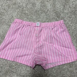 GAP pink and white boxer shorts size large